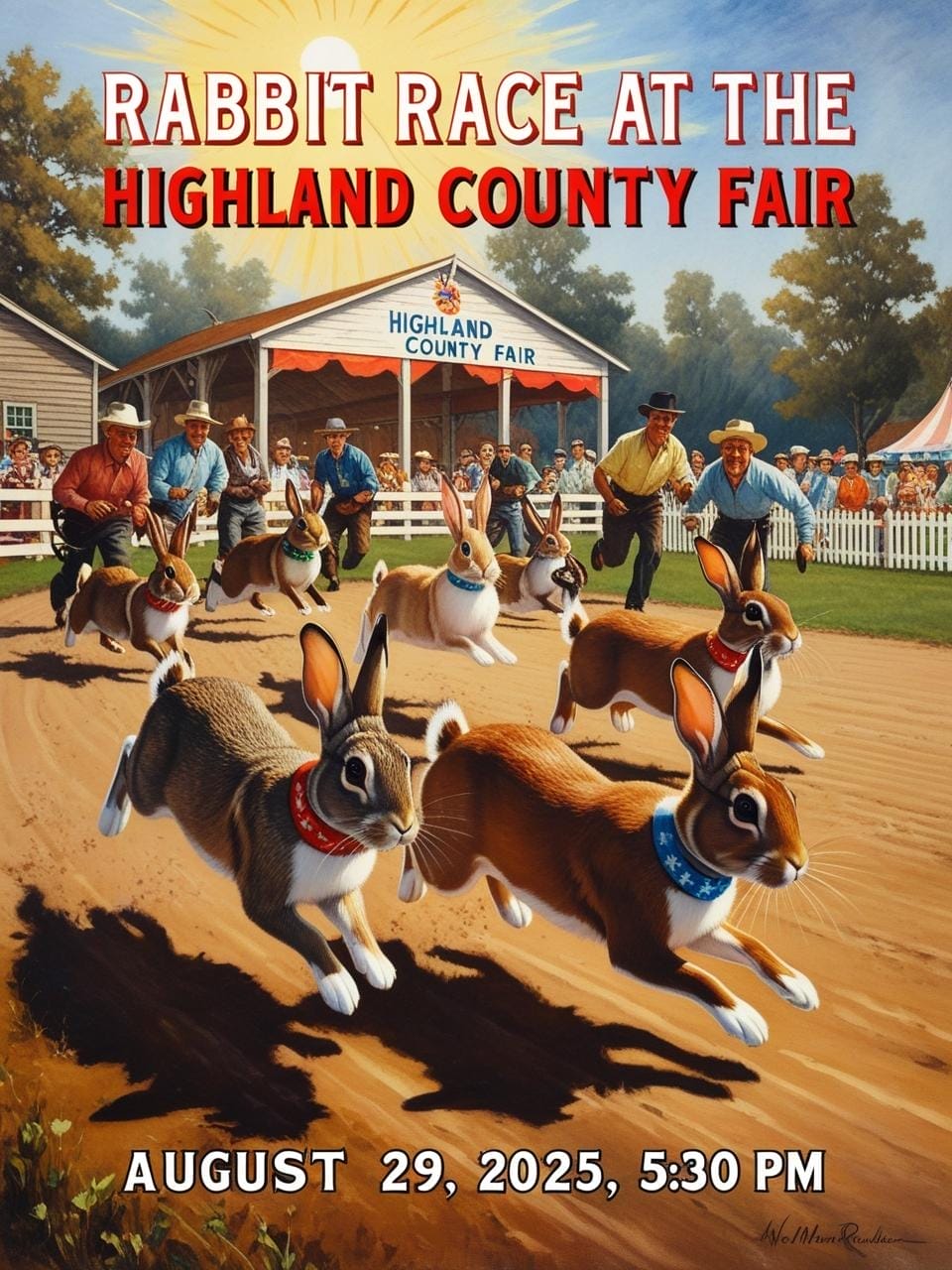 Rabbit race at the highland county fair. August 29, 2025, 5:30pm